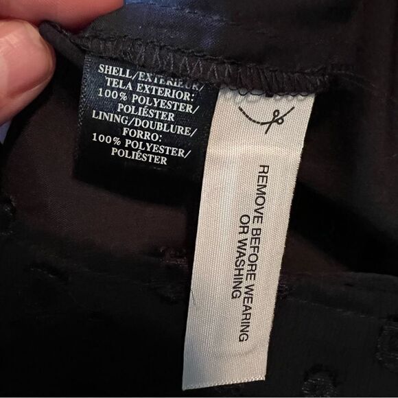 Ann Taylor black long sleeve dress with circle details - Picture 4 of 10